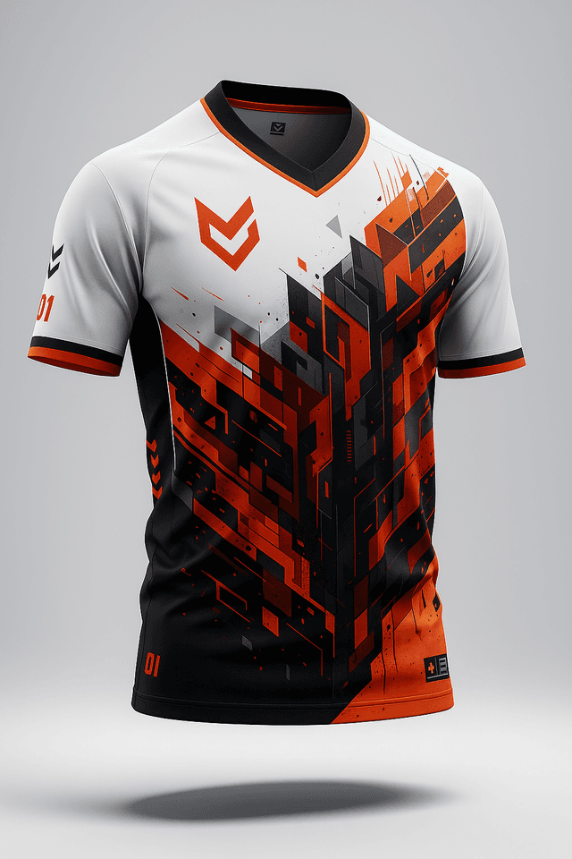 Custom football jersey with sublimation printing and team logo